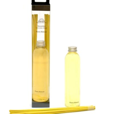 Recambio mikado flores blancas