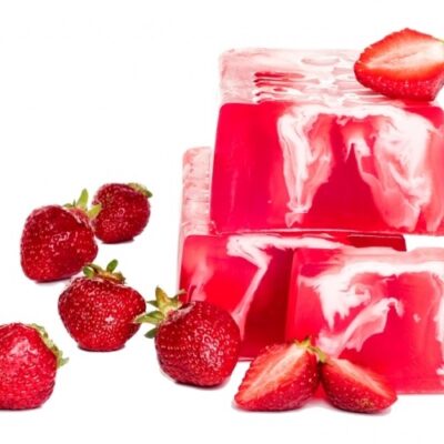 Jabón de Fresas con aceite de coco y almendras